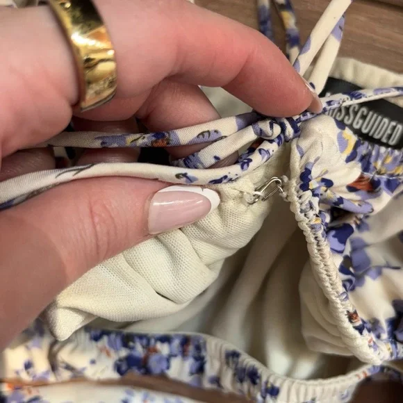 Missguided Floral Purple and White Women's Co-ord Set - Picture 11 of 14